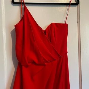 Red ASOS One Shoulder Dress